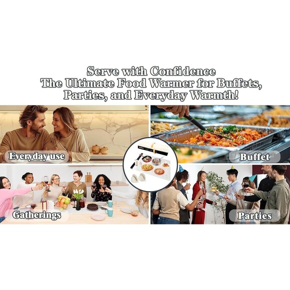 Portable Electric Silicone Food Warming Mat with Child safety Lock, Color Blue - Picture 15 of 16